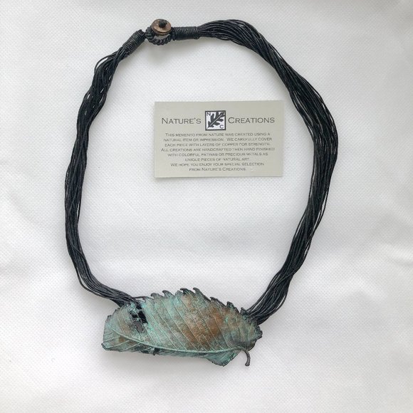 Phenomenal, handcrafted, copper, leaf pin or necklace! - Picture 5 of 10